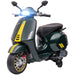 Kids Licensed Vespa Motorbike with Headlights and FM Radio in Green 12V - Little and Giant Explorers AIYAPLAY