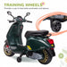 Kids Licensed Vespa Motorbike with Headlights and FM Radio in Green 12V - Little and Giant Explorers AIYAPLAY