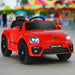 Kids Licensed Volkswagen Beetle Electric Kids Car with Remote Control in Red - Little and Giant Explorers Costway