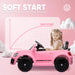 Kids Licensed Volkswagen Beetle with Soft Start in Pink 12V - Little and Giant Explorers AIYAPLAY