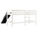 Kids Loft Bed with Ladder and Slide – White | Guardrails and Play Space VIDAXL - Little and Giant Explorers vidaXL