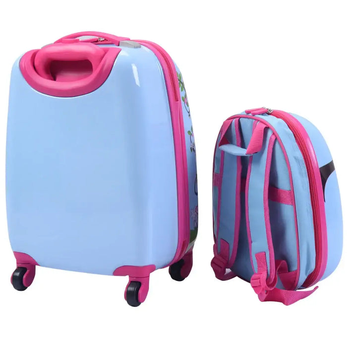Kids Luggage Set – 2-Piece Travel Suitcase and Backpack | Animal Print Design COSTWAY - Little and Giant Explorers Costway
