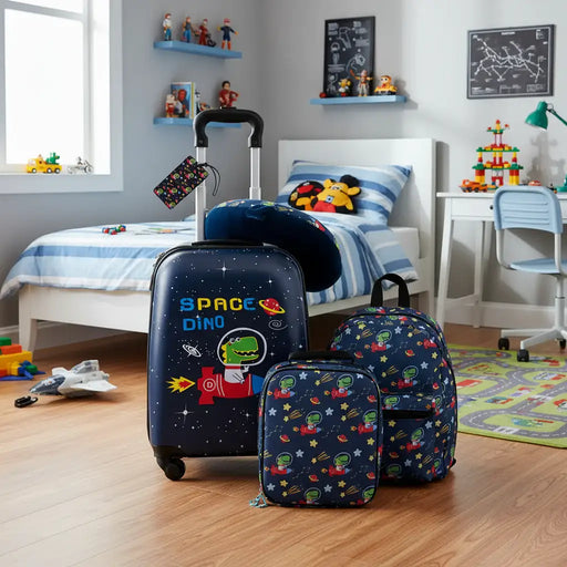 Kids Luggage Set – 5-Piece Astronaut Design | 15" Suitcase and Neck Pillow COSTWAY - Little and Giant Explorers Costway