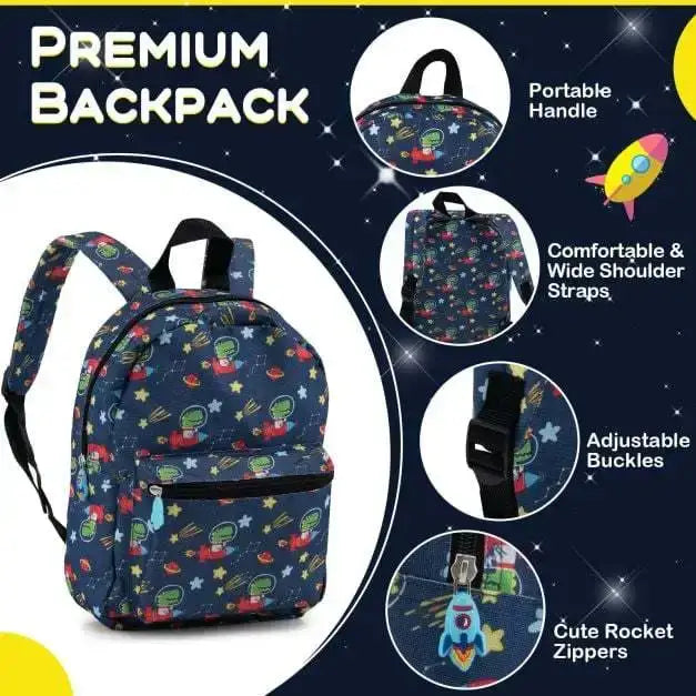 Kids Luggage Set – 5-Piece Astronaut Design | 15" Suitcase and Neck Pillow COSTWAY - Little and Giant Explorers Costway