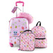 Kids Luggage Set Carry-On Suitcase Set with Backpack in Pink (5 Pieces) - Little and Giant Explorers Costway