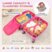 Kids Luggage Set Carry-On Suitcase Set with Backpack in Pink (5 Pieces) - Little and Giant Explorers Costway