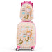 Children's luggage set with mermaid design on a white background