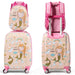 Children's suitcase and backpack set with mermaid design on a white background