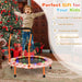 Kids Mini Trampoline with LED Lights and Padded Safety Handle in Orange - Little and Giant Explorers Costway