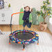 Kids Mini Trampoline with LED Lights and Padded Safety Handle - Little and Giant Explorers Costway