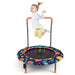 Kids Mini Trampoline with LED Lights and Padded Safety Handle - Little and Giant Explorers Costway