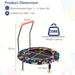 Kids Mini Trampoline with LED Lights and Padded Safety Handle - Little and Giant Explorers Costway