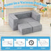 Kids Modular Sofa Play Set – Grey Convertible Sofa Bed | Foam Couch with Washable Cover COSTWAY - Little and Giant Explorers