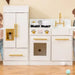Kids Modular Wooden Kitchen Playset - White | Refrigerator, Stove and Accessories COSTWAY - Little and Giant Explorers Costway