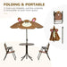 Kids monkey design garden set with foldable chairs and adjustable umbrella