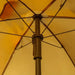 Close-up of yellow adjustable kids garden umbrella with metal frame