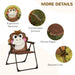 Kids monkey design garden chair with ergonomic backrest, armrest, round edges, bayonet lock