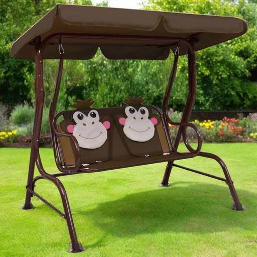 Kids 'Monkey' Swing Bench in Brown - Little and Giant Explorers vidaXL