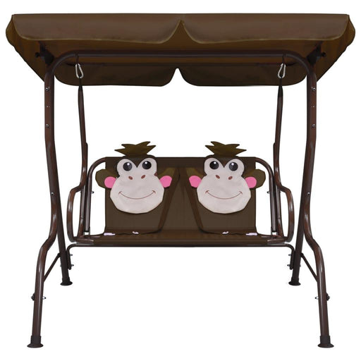 Kids 'Monkey' Swing Bench in Brown - Little and Giant Explorers vidaXL