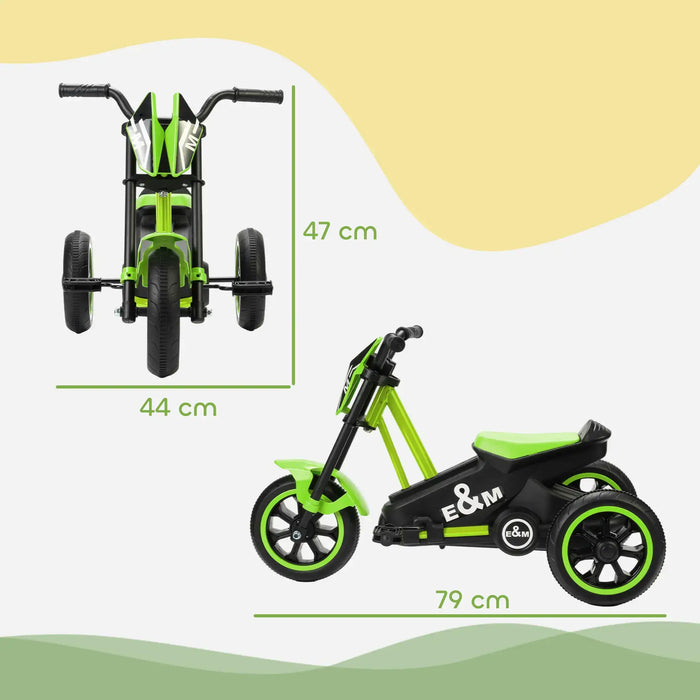 Kids Motorbike-Style Trike – Green | Steel Frame Toddler Balance Tricycle AIYAPLAY - Little and Giant Explorers