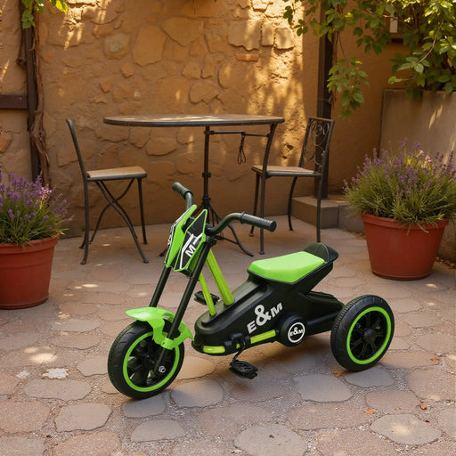 Kids Motorbike-Style Trike – Green | Steel Frame Toddler Balance Tricycle AIYAPLAY - Little and Giant Explorers