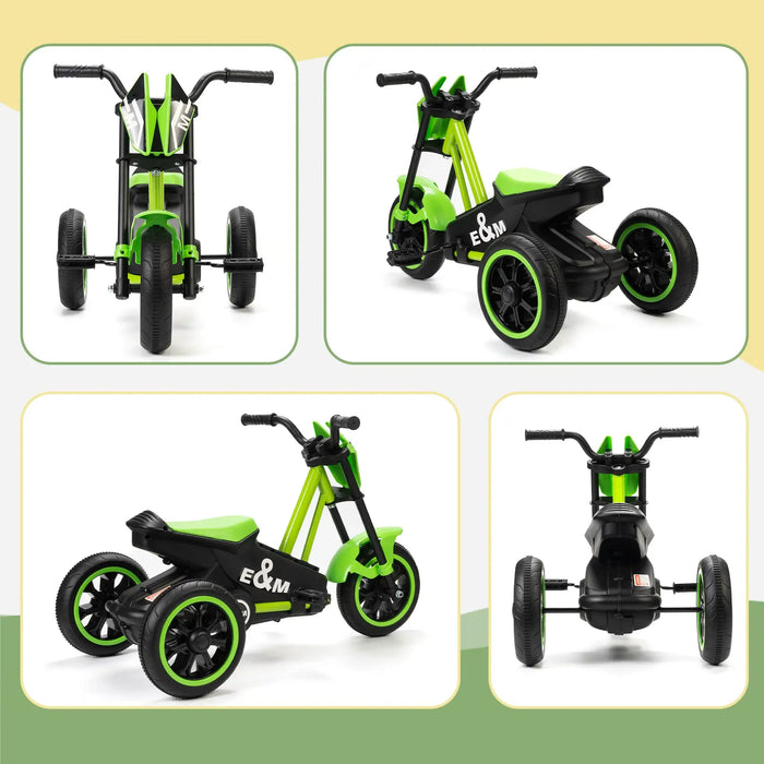 Kids Motorbike-Style Trike – Green | Steel Frame Toddler Balance Tricycle AIYAPLAY - Little and Giant Explorers