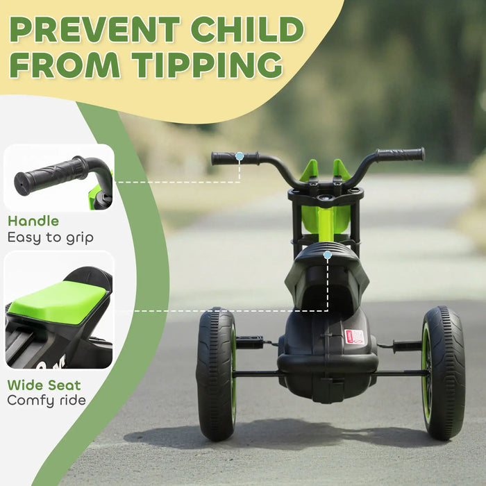 Kids Motorbike-Style Trike – Green | Steel Frame Toddler Balance Tricycle AIYAPLAY - Little and Giant Explorers
