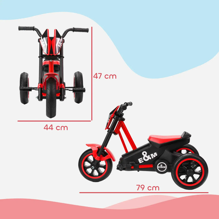 Kids Motorbike-Style Trike – Red | Steel Frame Toddler Balance Tricycle AIYAPLAY - Little and Giant Explorers