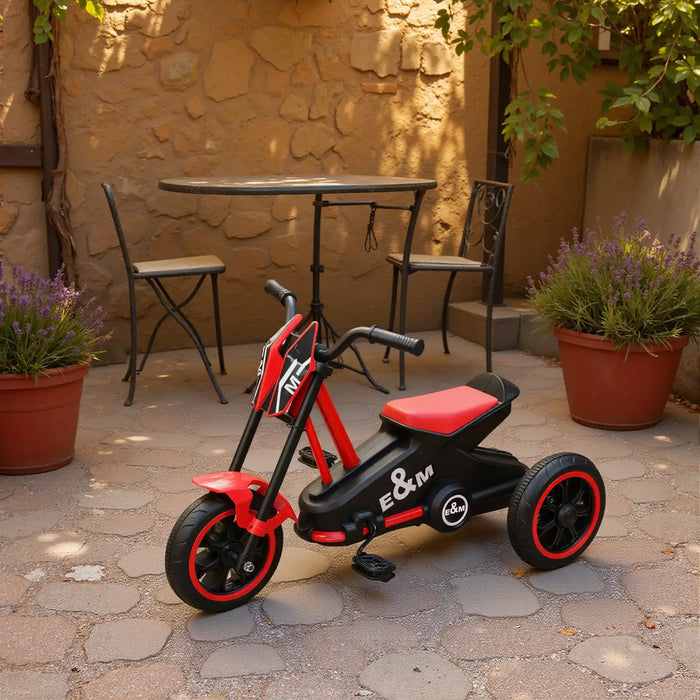 Kids Motorbike-Style Trike – Red | Steel Frame Toddler Balance Tricycle AIYAPLAY - Little and Giant Explorers