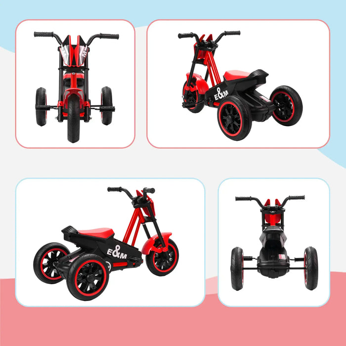 Kids Motorbike-Style Trike – Red | Steel Frame Toddler Balance Tricycle AIYAPLAY - Little and Giant Explorers