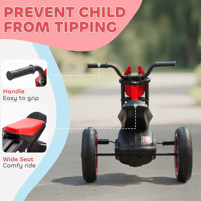 Kids Motorbike-Style Trike – Red | Steel Frame Toddler Balance Tricycle AIYAPLAY - Little and Giant Explorers