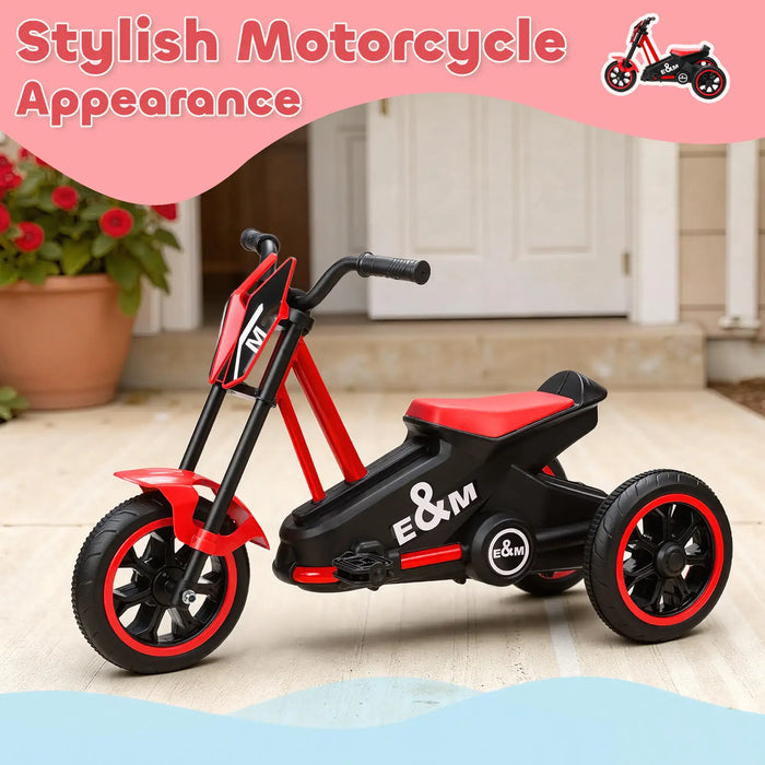 Kids Motorbike-Style Trike – Red | Steel Frame Toddler Balance Tricycle AIYAPLAY - Little and Giant Explorers