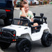 Kids Off-Road Electric Ride-On Car Toy with Remote Control in White 12V - Little and Giant Explorers HOMCOM