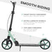 One-Click Folding Kick Scooter with Adjustable Handlebar Kickstand, Dual Brake System, Shock Absorber, 200mm Wheels and ABEC-9 Bearings - Little and Giant Explorers HOMCOM