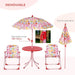 Kids Outdoor Bistro Table and Chair Set - Butterfly Design - Little and Giant Explorers Outsunny