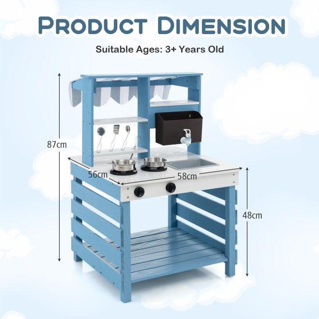 Outdoor Double Sided Mud Kitchen - Little and Giant Explorers Costway