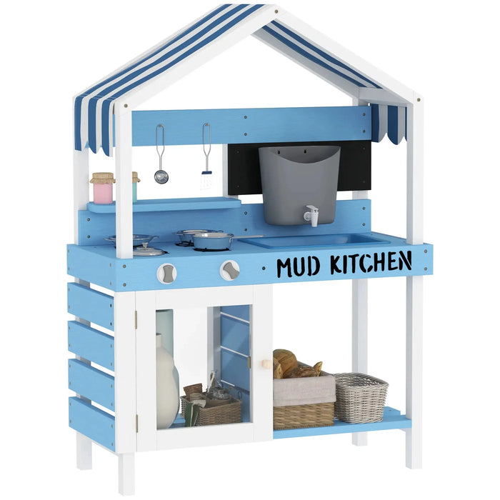 Kids Outdoor Mud Kitchen with Cookware Accessories - Little and Giant Explorers AIYAPLAY