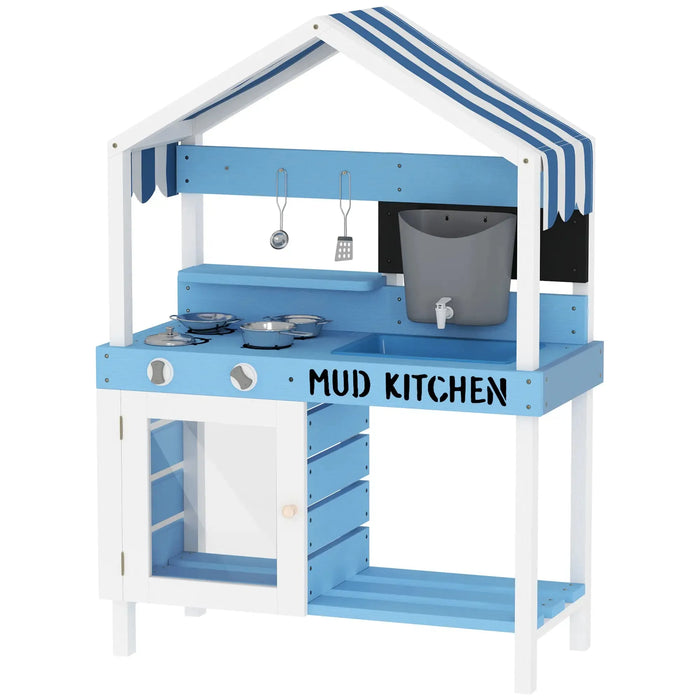 Kids Outdoor Mud Kitchen with Cookware Accessories - Little and Giant Explorers AIYAPLAY