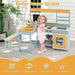 Kids Outdoor Wooden Mud Kitchen with Picnic Table | Garden Cooking and Dining Station COSTWAY - Little and Giant Explorers Costway