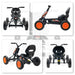 Kids Pedal Go-Kart – Black | Four-Wheel Stability, Pedal Power and Sporty Design AIYAPLAY - Little and Giant Explorers