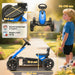 Kids Pedal Go-Kart Blue | Compact with Four EVA Wheels - Little and Giant Explorers AIYAPLAY