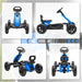 Kids Pedal Go-Kart Blue | Compact with Four EVA Wheels - Little and Giant Explorers AIYAPLAY
