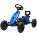 Kids Pedal Go-Kart Blue | Compact with Four EVA Wheels - Little and Giant Explorers AIYAPLAY
