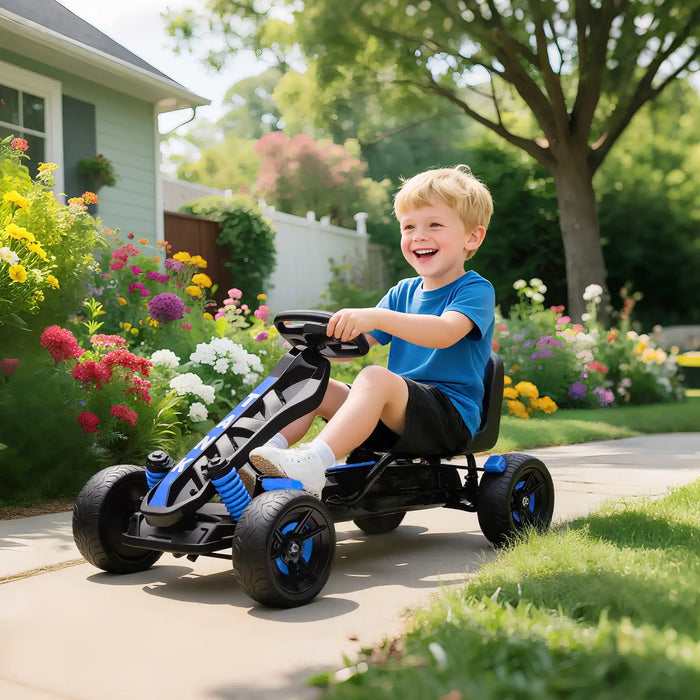 Kids Pedal Go-Kart Blue | Advanced with Automatic Clutch System - Little and Giant Explorers AIYAPLAY