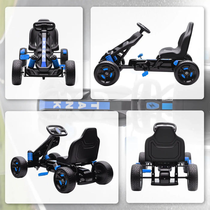 Kids Pedal Go-Kart Blue | Advanced with Automatic Clutch System - Little and Giant Explorers AIYAPLAY
