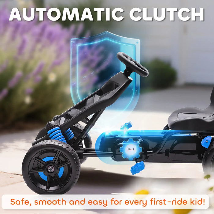 Kids Pedal Go-Kart Blue | Advanced with Automatic Clutch System - Little and Giant Explorers AIYAPLAY