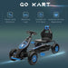 Pedal Go Kart with Adjustable Seat and Inflatable Tyres in Blue - Little and Giant Explorers HOMCOM