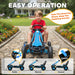 Kids Pedal Go-Kart – Blue | Adjustable Seat, Handbrake and EVA Tyres AIYAPLAY - Little and Giant Explorers AIYAPLAY
