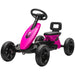 Kids Pedal Go-Kart Pink | Compact with Four EVA Wheels - Little and Giant Explorers AIYAPLAY