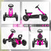 Kids Pedal Go-Kart Pink | Compact with Four EVA Wheels - Little and Giant Explorers AIYAPLAY